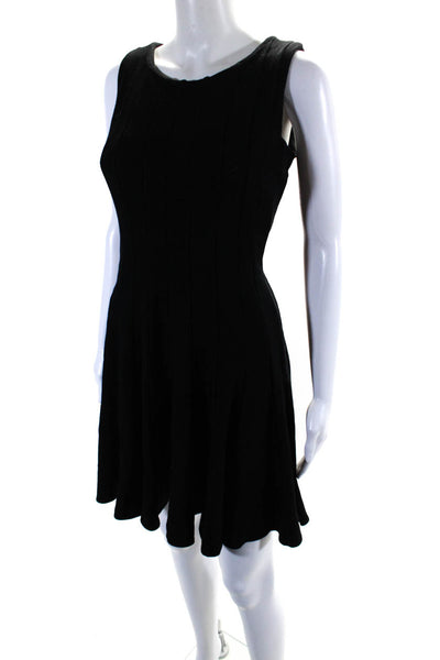 Calvin Klein Womens Back Zip Sleeveless Mini Fit & Flare Dress Black Size S