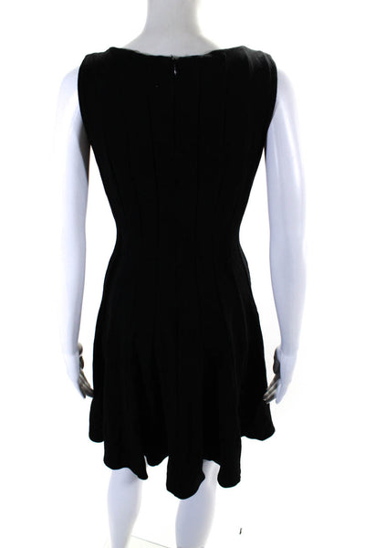 Calvin Klein Womens Back Zip Sleeveless Mini Fit & Flare Dress Black Size S