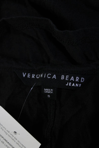 Veronica Beard Jeans Womens Scoop Neck High Low Tank Top Black Cotton Size Small