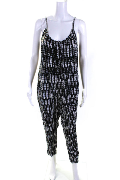 Plenty by Tracy Reese Womens Spotted Print Sleeveless Jumpsuit Black Size L