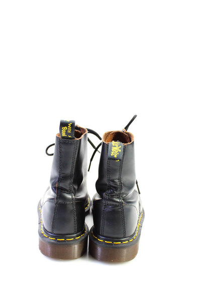 Dr. Martens Womens Leather Lace Up Combat Ankle Boots Black Size 5