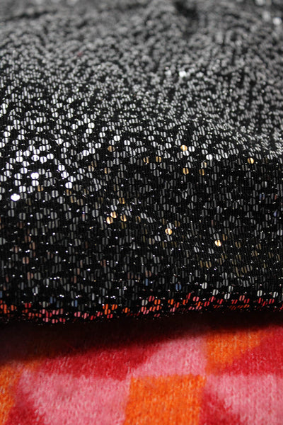 Zara Womens Blouse Sweater Black Multi Colored Size Medium Small Lot 2