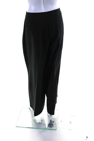 Toccin Womens Black High Rise Pleated Straight Leg Dress Pants Size 40