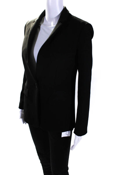 J Crew Womens Single Button Notched Lapel Regent Blazer Jacket Black Size 2