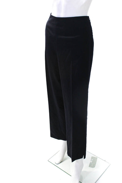 Leggiadro Women's Side Zip Closure Straight Leg Dress Pant Black Size 14