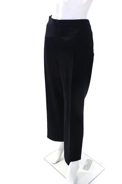 Akris Punto Women's Zip Closure Straight Leg Dress Pant Black Size 14