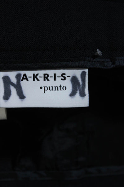 Akris Punto Women's Zip Closure Straight Leg Dress Pant Black Size 14