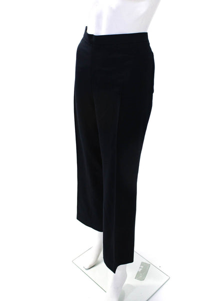 Akris Punto Women's Zip Clouse Pockets Straight Leg Dress Pant Back Size 14