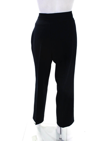 Akris Punto Women's Zip Clouse Pockets Straight Leg Dress Pant Back Size 14