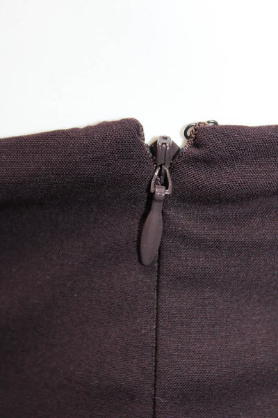 Leggiadro Women's Zip Closure Straight Leg Dress Pant Purple Size 16