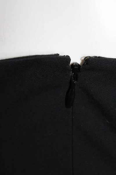 Leggiadro Women's Flat Front Straight Leg Zip Closure Dress Pant Black Size 16