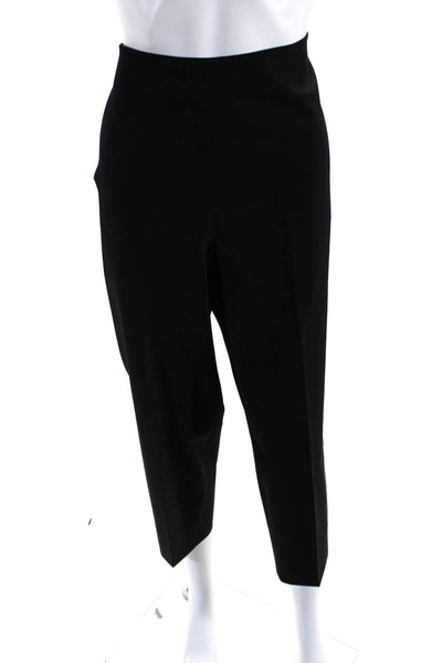 Leggiadro Women's Flat Front Straight Leg Dress Pant Black Size 16