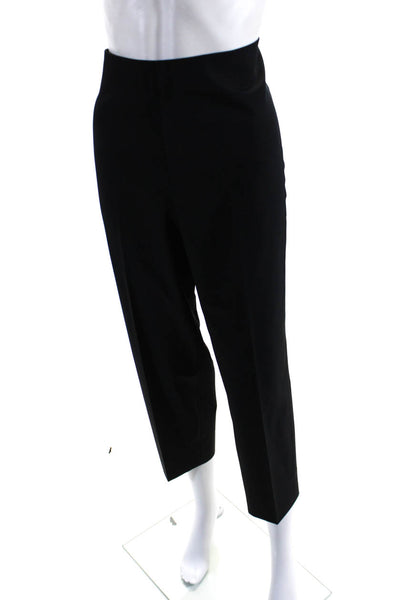 Leggiadro Women's Flat Front Straight Leg Dress Pant Black Size 16