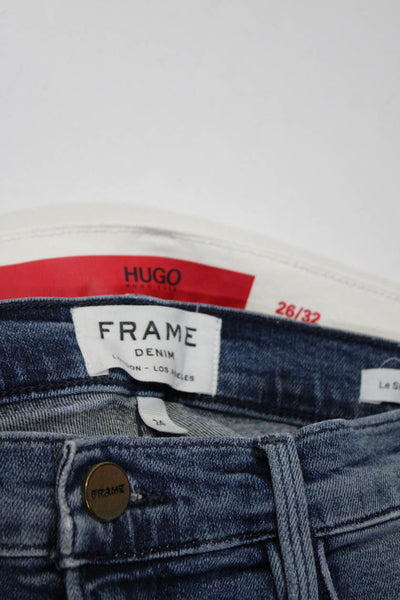 Frame Hugo Hugo Boss Womens Ripped Skinny Jeans Blue White Size 24 26/32 Lot 2