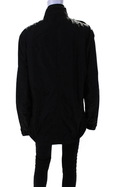 Moncler Womens Full Zip Long Sleeve Utility Jacket Black Size 4
