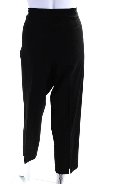 Piazza Sempione Women's Zip Closure Flat Front Straight Leg Pant Black Size 12