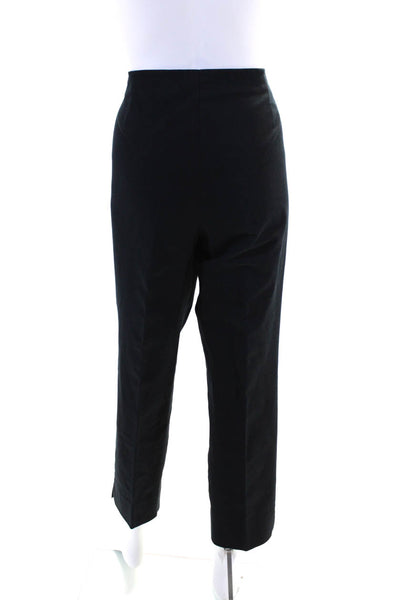 Lafayette 148 New York Women's Flat Front Straight Leg Dress Pant Black Size 12