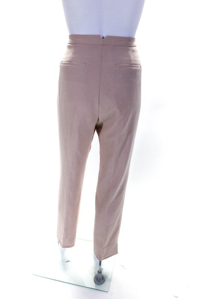 BCBGMAXAZRIA Womens Pleated Front Straight Leg Dress Trousers Pants Pink Size 6