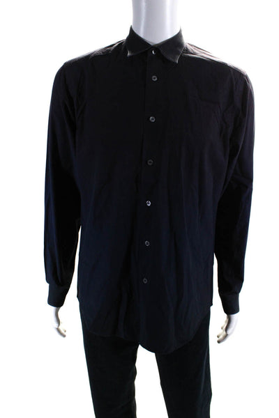Paul Smith Men's Collared Long Sleeves Button Down Ombre Shirt Size 15.5