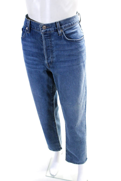 Edwin Women's High Waist Button Fly Medium Wash Straight Leg Denim Pant Size 31