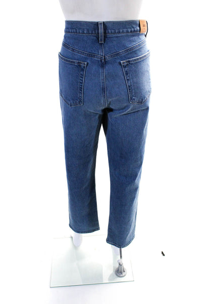 Edwin Women's High Waist Button Fly Medium Wash Straight Leg Denim Pant Size 31