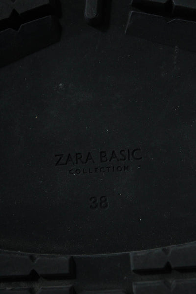 Zara Womens Dark Green Criss Cross Slingbacks Platform Sandals Shoes Size 8 lot2