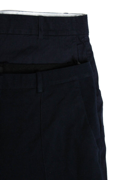 Theory Womens Darted Hook & Eye Tapered Leg Dress Pants Shorts Navy Size 4 Lot 2