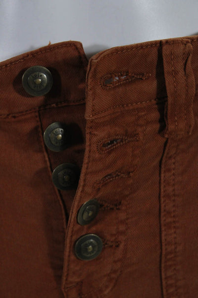 Joie Womens Macine Park High Waist Button Fly Skinny Jeans Tan Size 24