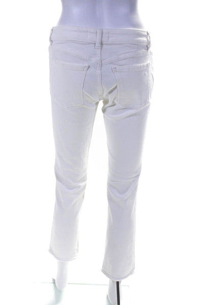 DL1961 Women's Midrise Pockets Straight Leg Denim Pant White Size 28