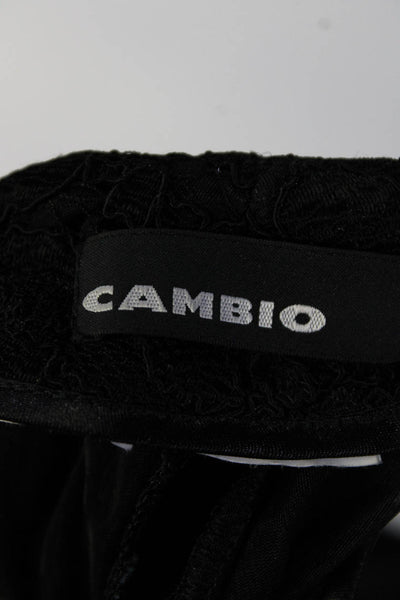 Cambio Women's Zip Closure Lace Lined Bootcut Dress Pant Black Size M