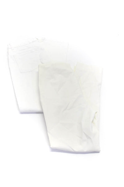 DL1961 Women's Midrise Pockets Straight Leg Denim Pant White Size 28 Lot 2