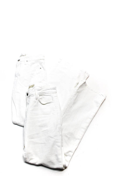 Joes Women's High Waist Five Pockets Straight Leg Denim Pant White Size 28 Lot 2