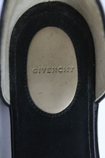 Givenchy Womens Black Clear Ankle Strap Flat Sandals Shoes Size 6