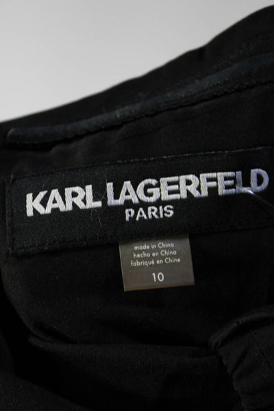 Karl Lagerfeld Women's Square Neck Strapless Slit Hem Sequin Maxi Dress Size 10