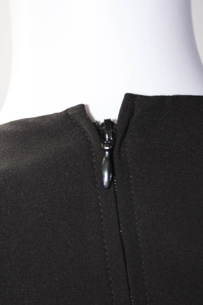Halston Women's high Neck Sleeveless Cut-Out Slit Hem Maxi Dress Black Size 8