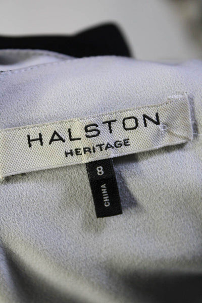 Halston Women's high Neck Sleeveless Cut-Out Slit Hem Maxi Dress Black Size 8