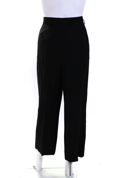 Escada Margaretha Ley Womens 100% Wool Pleated Tapered Pants Black Size 40