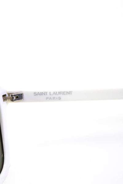 Saint Laurent Womens Oversized Aviator Sunglasses White 54-18-145 mm SL 258