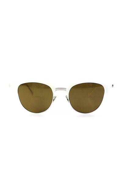 Saint Laurent Womens Browline Wired Sunglasses White 49-19-145mm SL 160 Slim