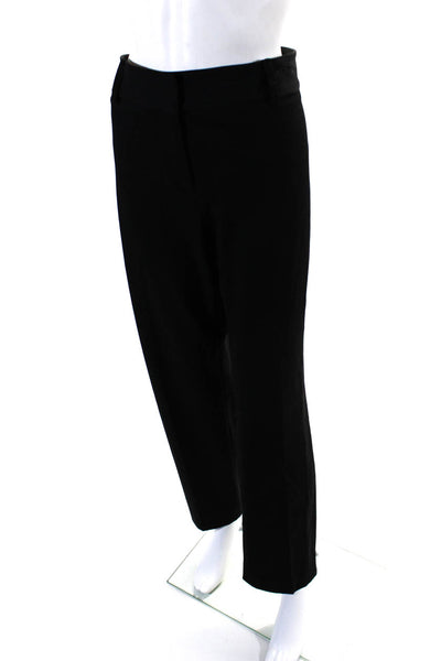 Elliott Lauren Womens Flat Front Straight Leg Slacks Black Size 14