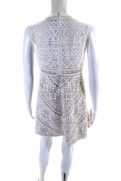 Endless Rose Womens Sleeveless Lace A Line Shift Dress White Size L