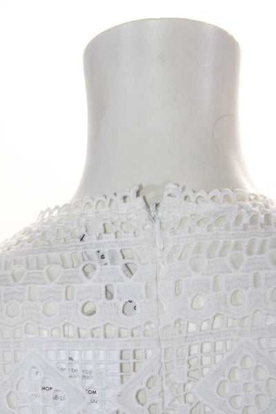 Endless Rose Womens Sleeveless Lace A Line Shift Dress White Size L