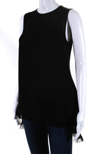 Theory Womens Silk Sleeveless Yinga F Tank Top Black Size Petite