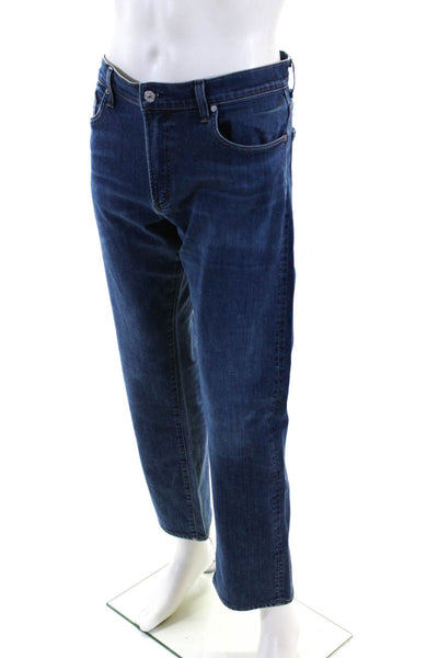 Citizens of Humanity Mens Cotton Denim Mid-Rise Straight Leg Jeans Blue Size 36