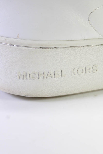 Michael Michael Kors Women's Round Toe Lace Up Platform Sneakers White Size 7.5