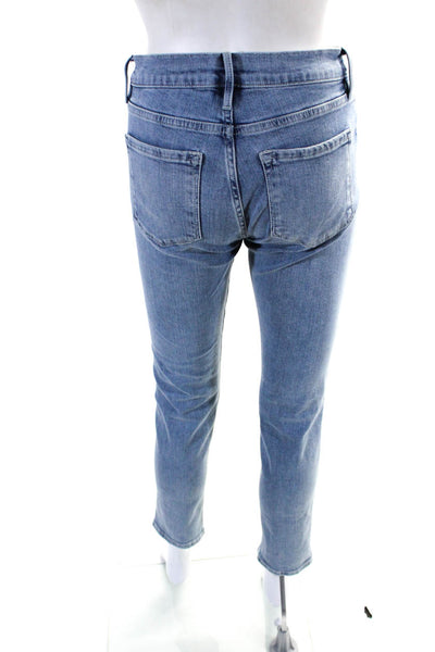 Frame Womens Le Garcon Skinny Leg Galeston Jeans Blue Cotton Size 24