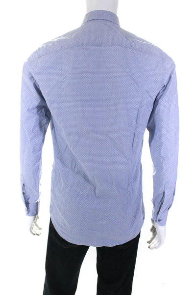 Ted Baker London Men's Collared Long Sleeves Button Down Shirt Top Blue Size 2