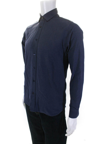 Ted Baker London Men's Collared Long Sleeves Button Down Shirt Blue Size 2