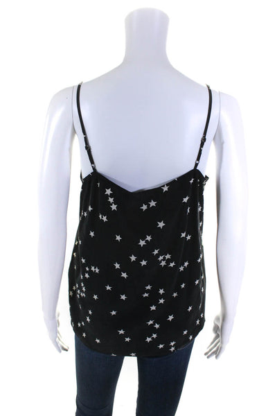 Equipment Femme Womens Silk Geometric Print Sleeveless Tank Top Black Size S