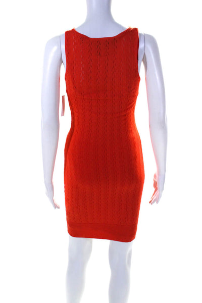 Equipment Femme Womens Andree Pointelle Knit Tank Sheath Dress Orange Size XS